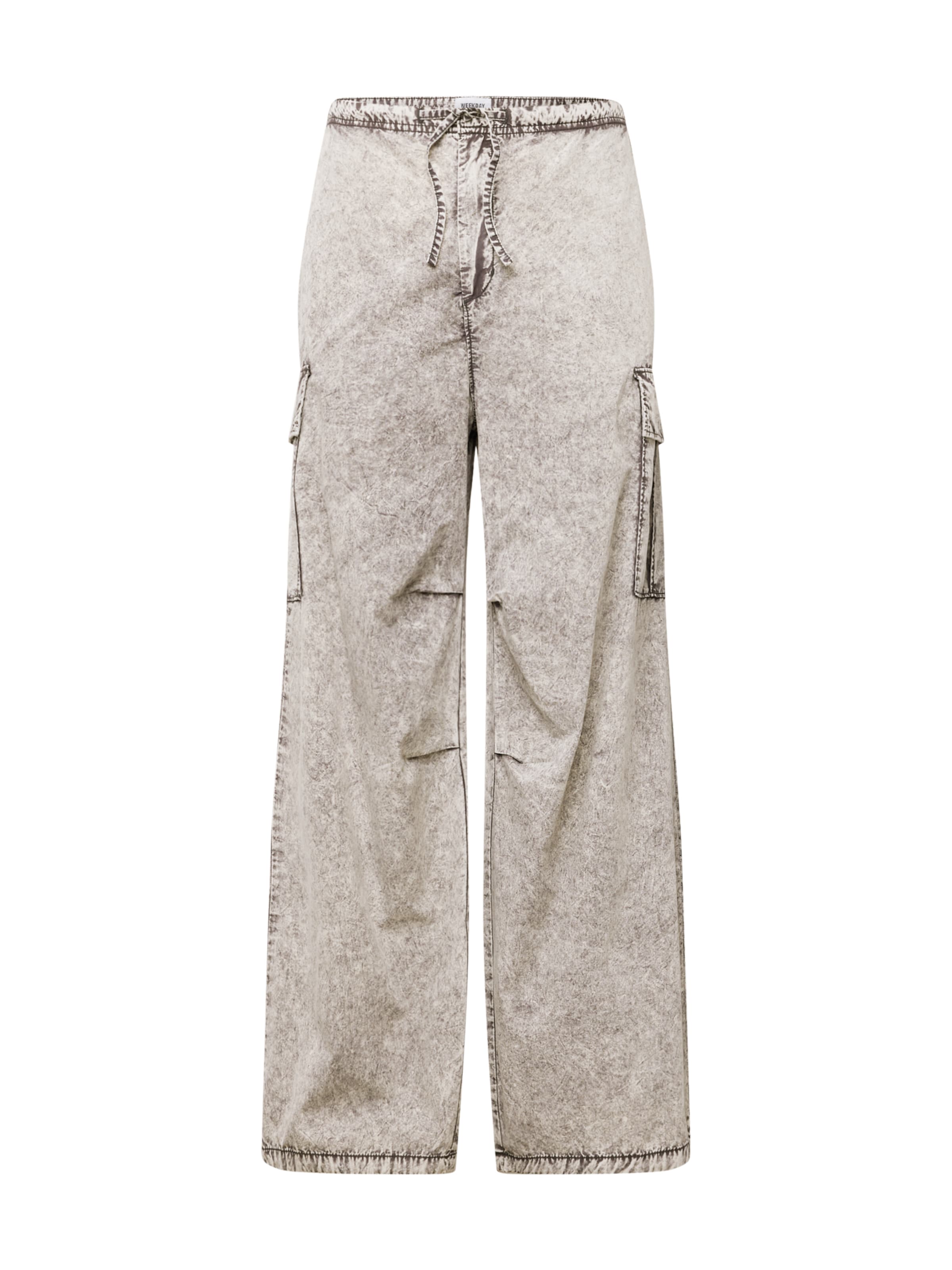 WEEKDAY Wide leg Cargo Pants in Grey: front