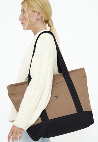 Lefrik Handbag 'Strata' in Brown: front