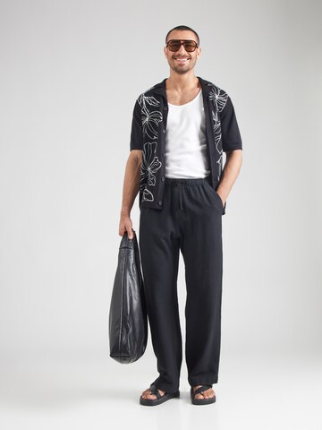 Abercrombie & Fitch Baggy Broek in Zwart