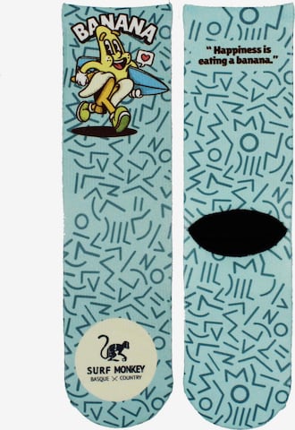 Surf Monkey Athletic Socks in Blue: front