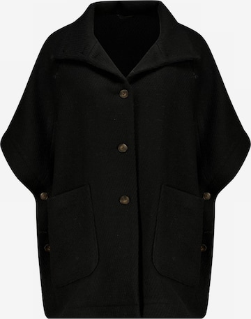 Cape 'Mawira' Deeluxe en noir : devant