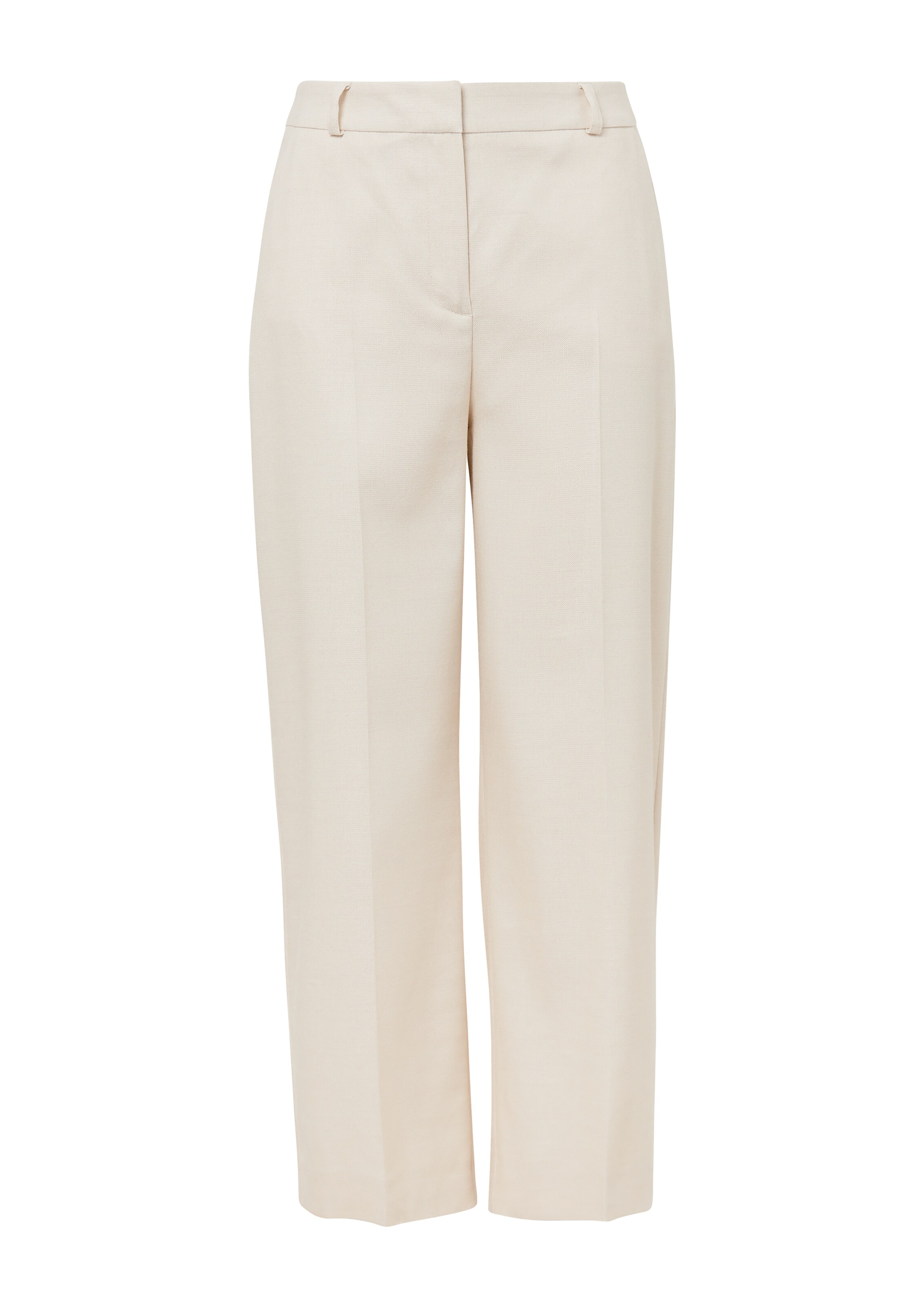 COMMA Wide leg Pleated Pants in Beige: front