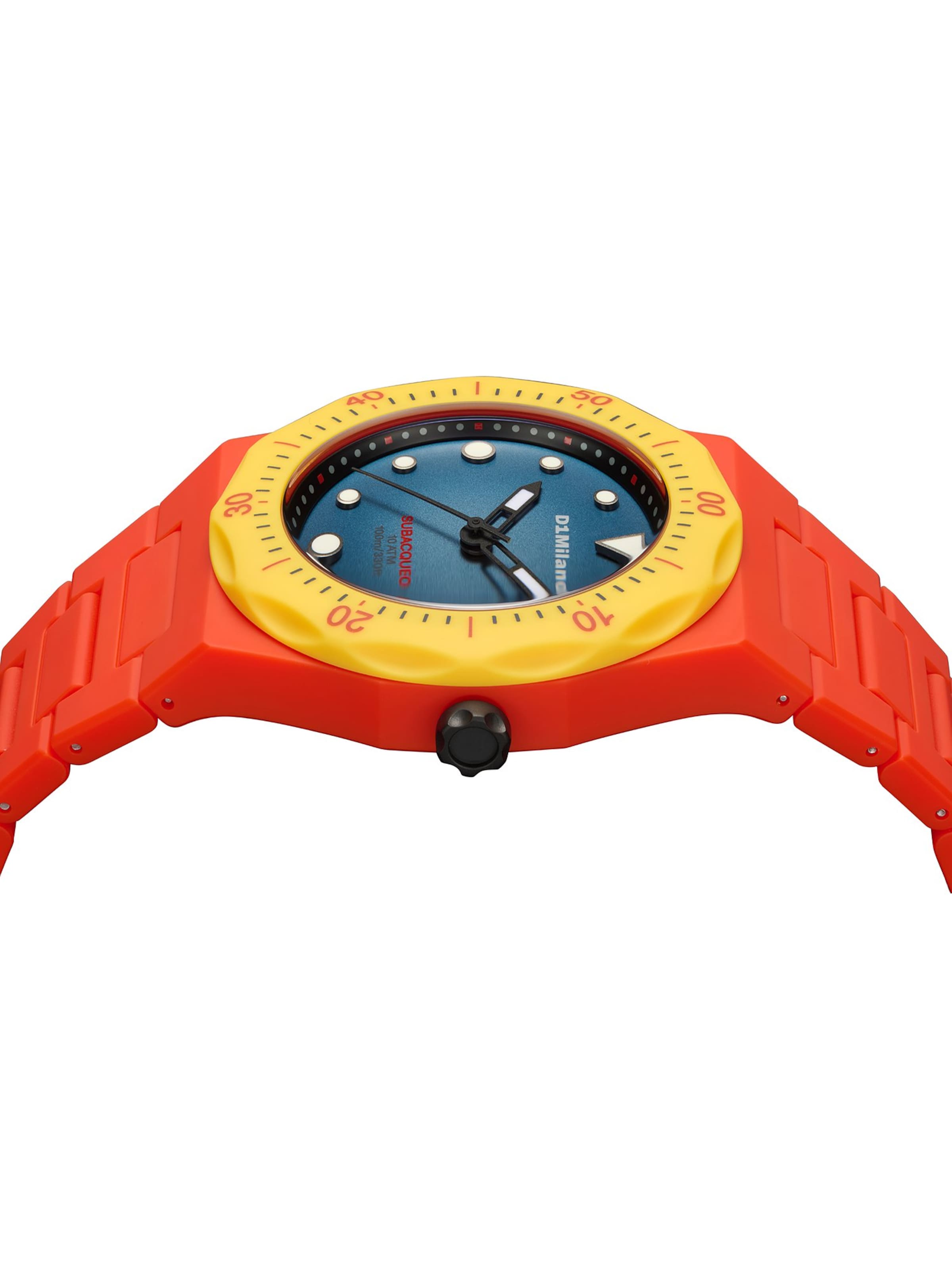 D1 Milano Analoguhr in Rot