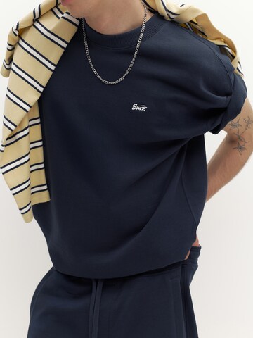 Pull&Bear Majica 'STWD' | modra barva