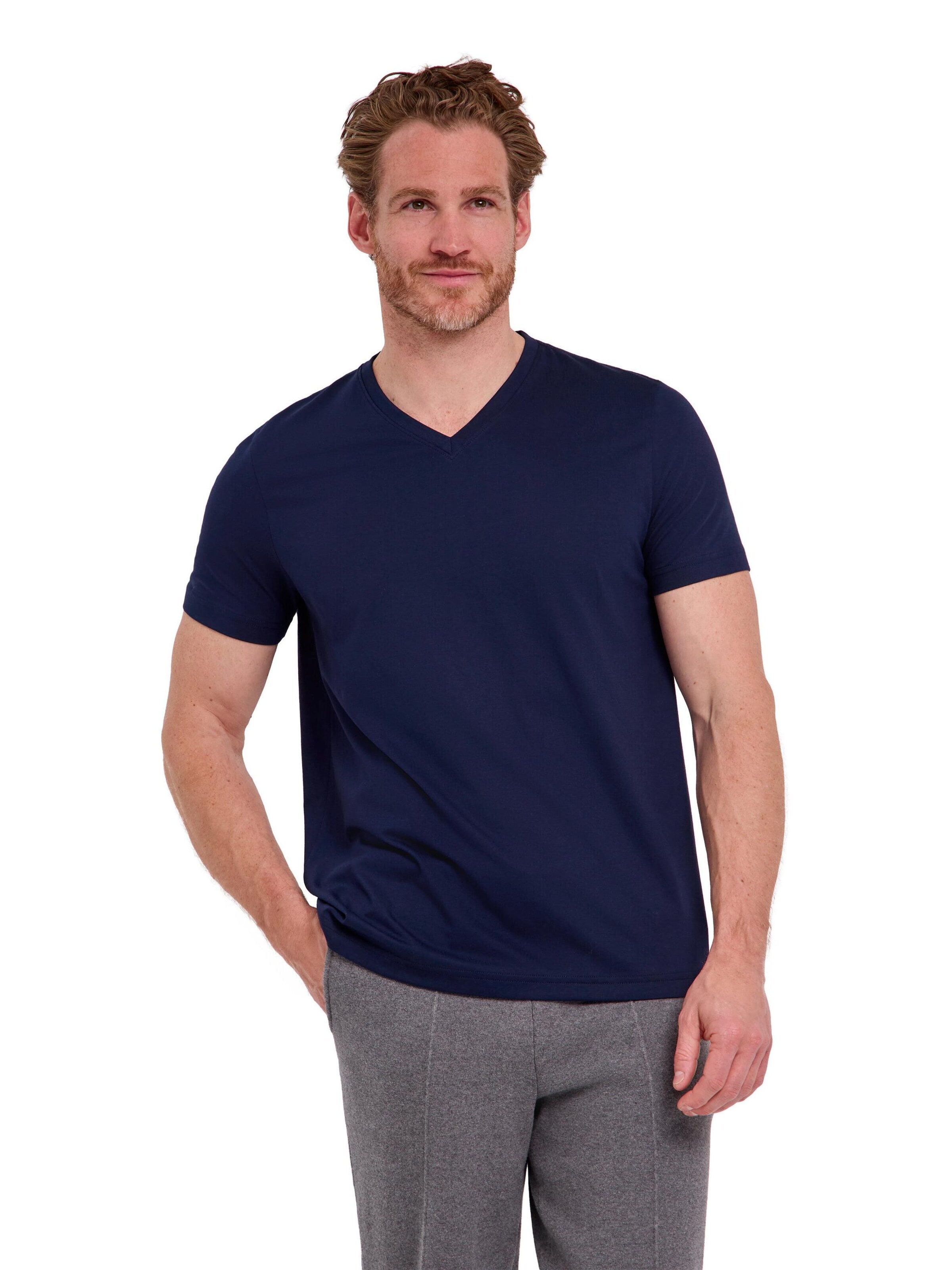 FALKE Shirt 'Essential Cotton'‌‌‌ in Blau: Vorderseite