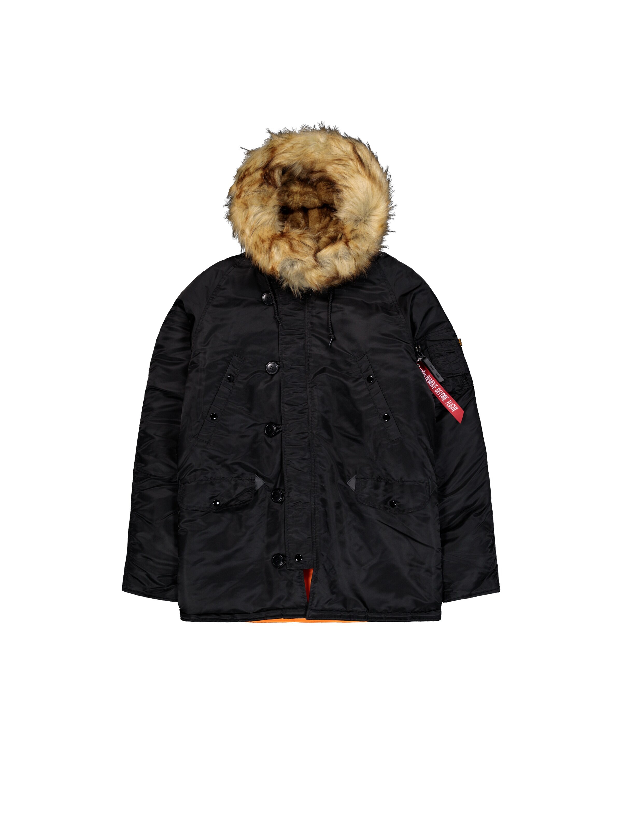 ALPHA INDUSTRIES Зимняя куртка 'N3B VF 59' в Черный: спереди