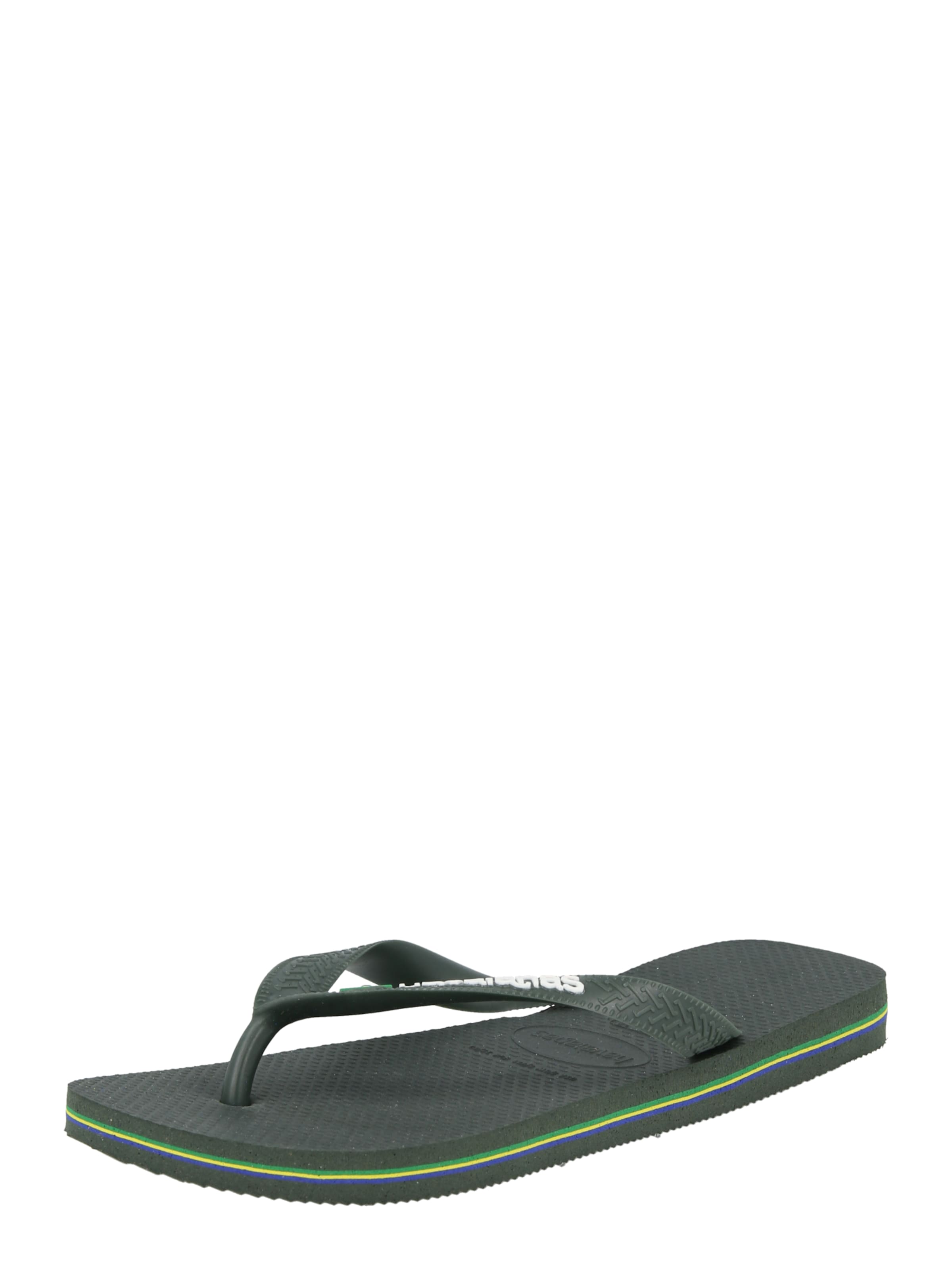 Infradito 'BRASIL' di HAVAIANAS in verde: frontale