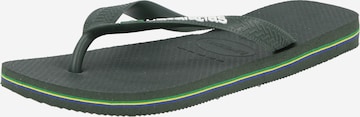 žalia HAVAIANAS Šlepetės per pirštą 'BRASIL': priekis