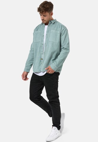 INDICODE JEANS Regular Fit Hemd 'Thyge' in Blau