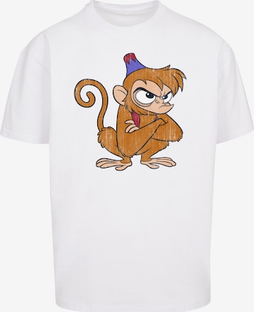T-Shirt 'Disney Aladdin Angry Abu' F4NT4STIC en blanc : devant