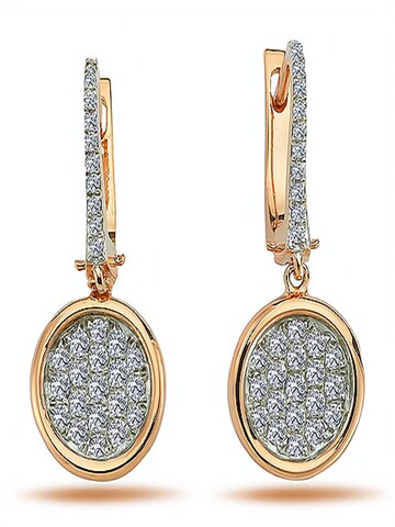 EinStein Diamant Earrings 'Vollmond' in Gold: front