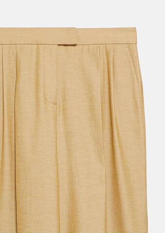 Regular Pantalon à plis COMMA en jaune
