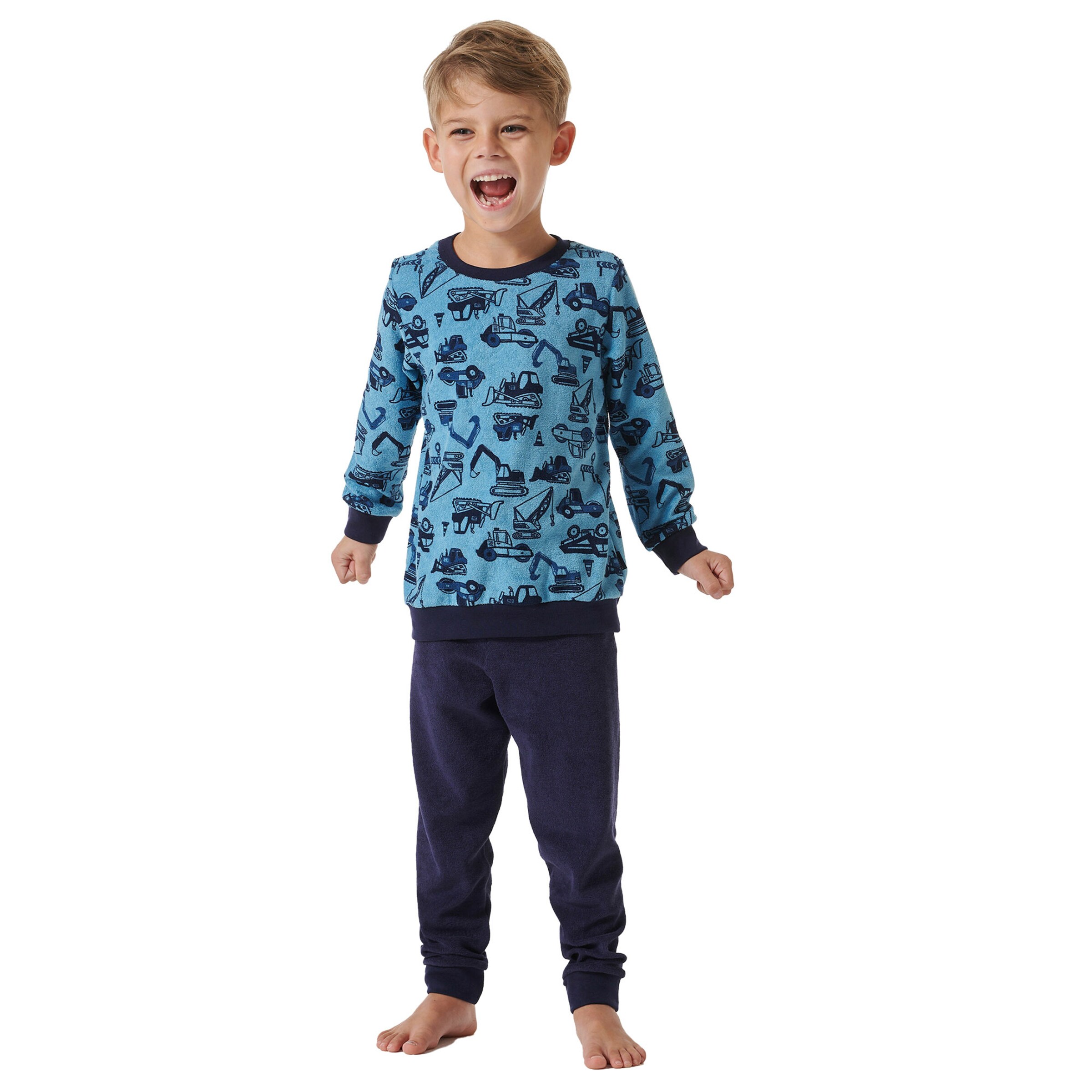 SCHIESSER - Pijama en azul: frente