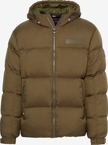 TOMMY HILFIGER Winter Jacket 'New York' in Green: front