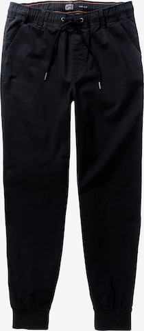 STHUGE Tapered Chino Pants in Black: front