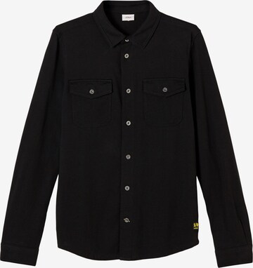 s.Oliver Regular fit Button Up Shirt in Black: front