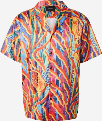 Fit confort Chemise Carlo Colucci en rouge : devant