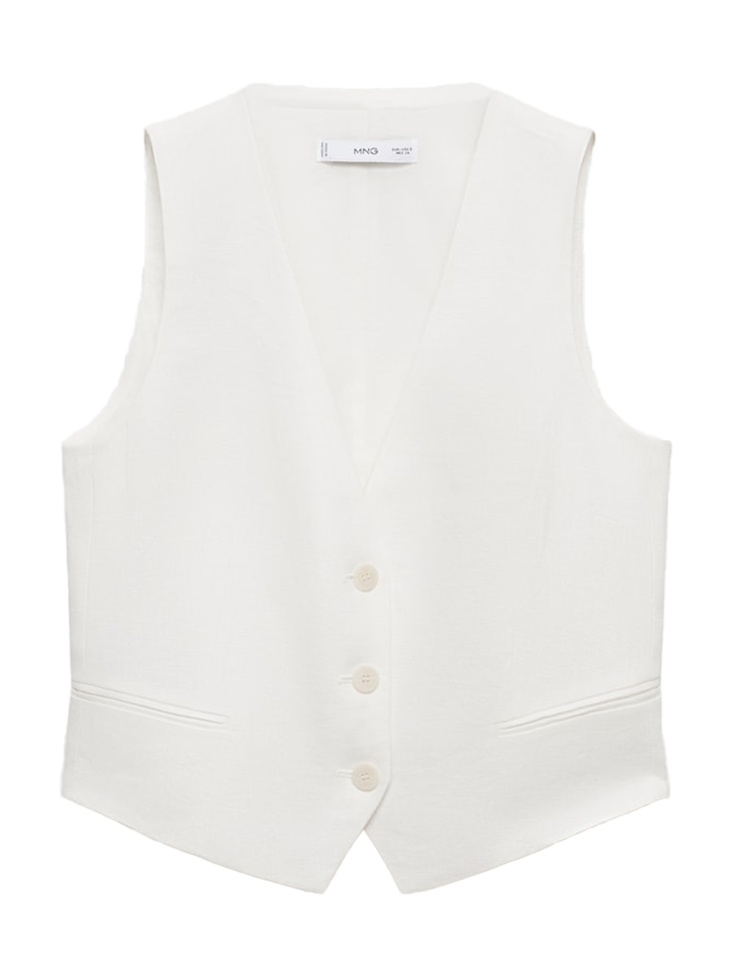 MANGO Öltönymellény 'Boreli' - fehér: elől