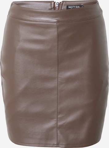 Nasty Gal Skirt 'The Hustle' in Brown: front