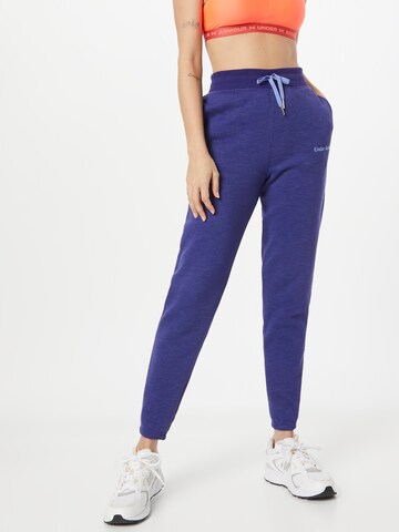 UNDER ARMOUR Tapered Sportbroek in Blauw: voorkant