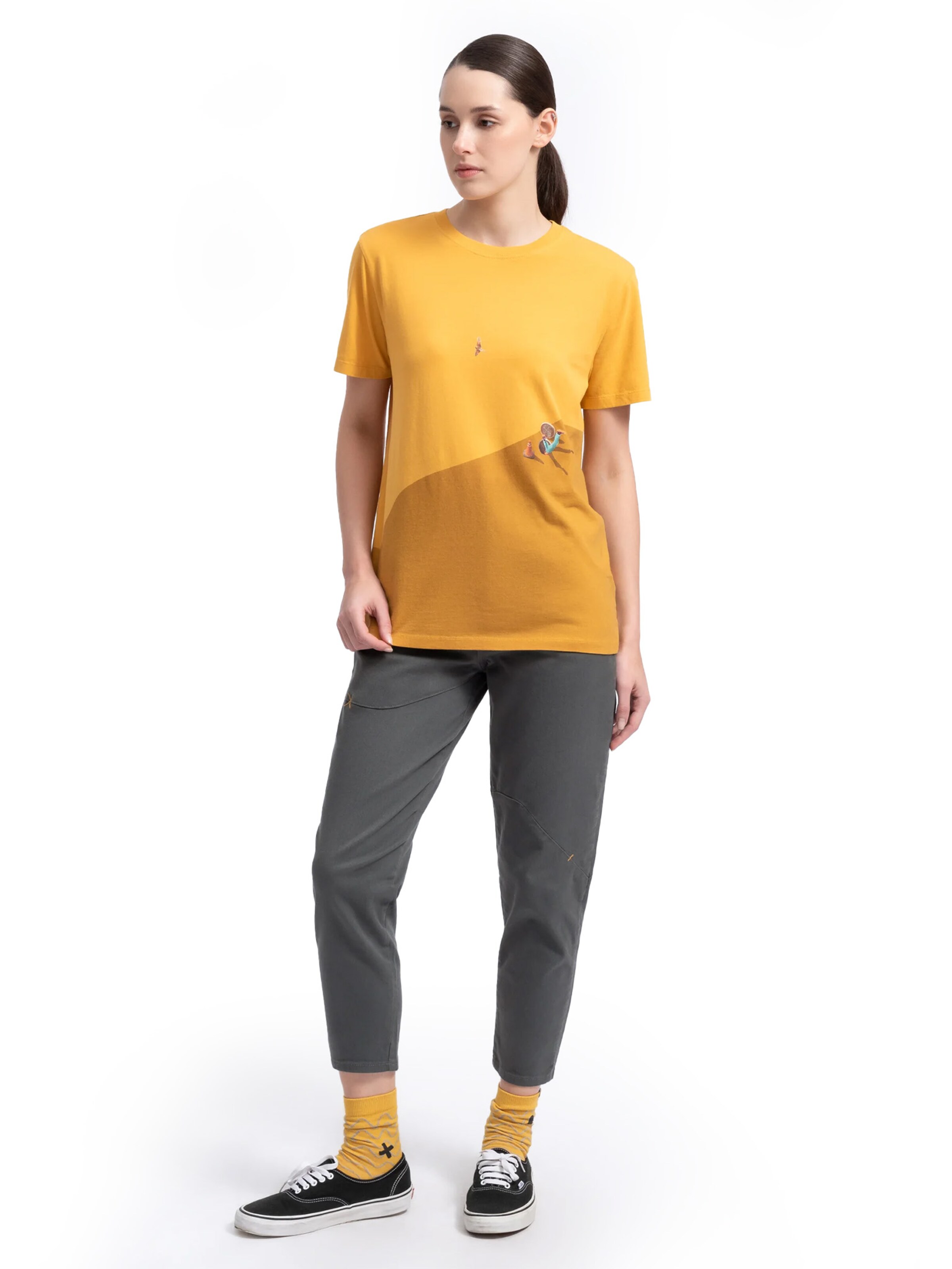 T-Shirt 'Laugar' Kaft en jaune