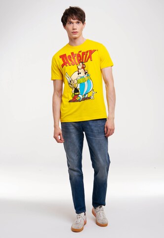 LOGOSHIRT Shirt 'Asterix & Obelix' in Geel