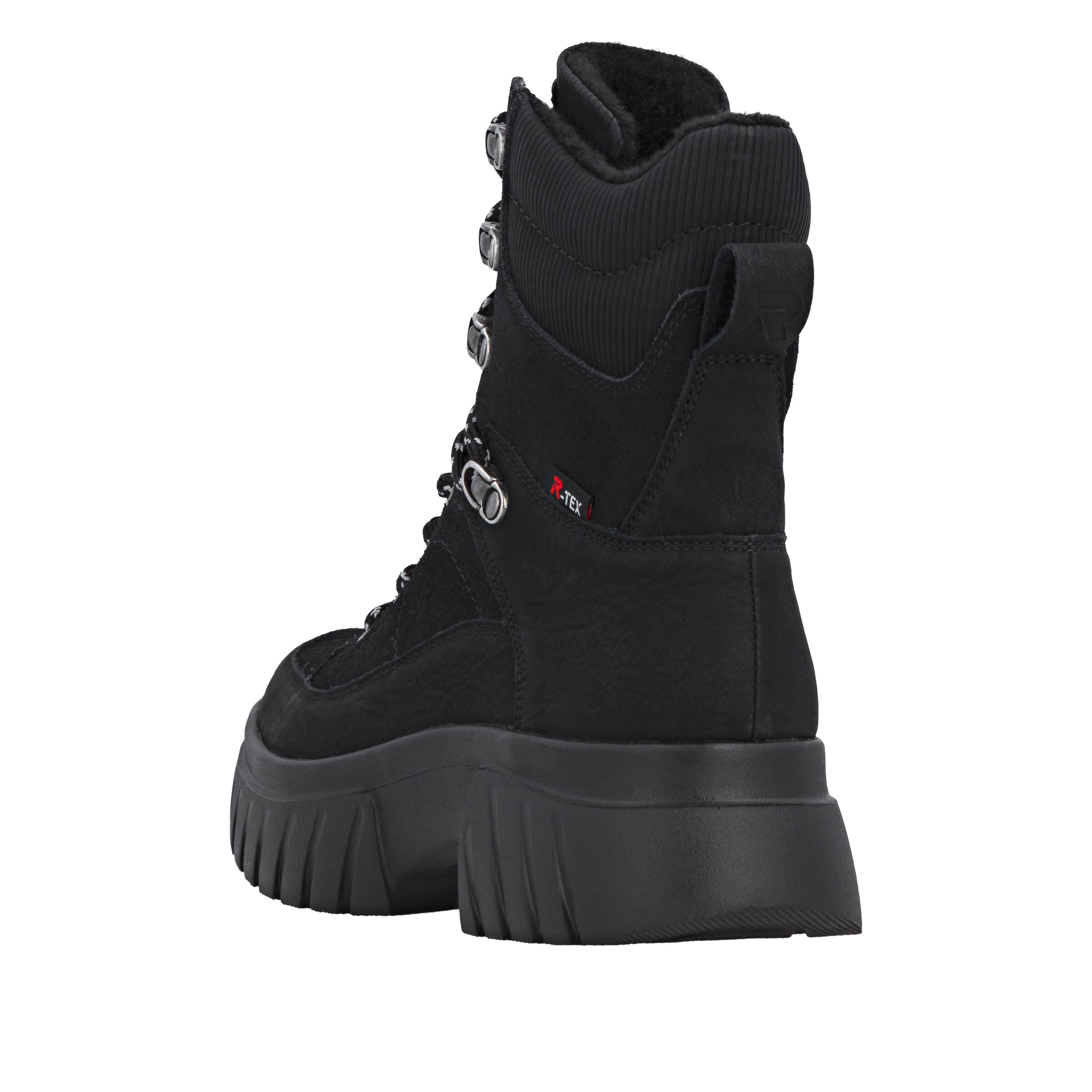 Rieker Sport Μποτάκι με κορδόνια σε μαύρο