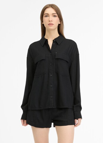 Ragwear Bluse in Schwarz: Vorderseite
