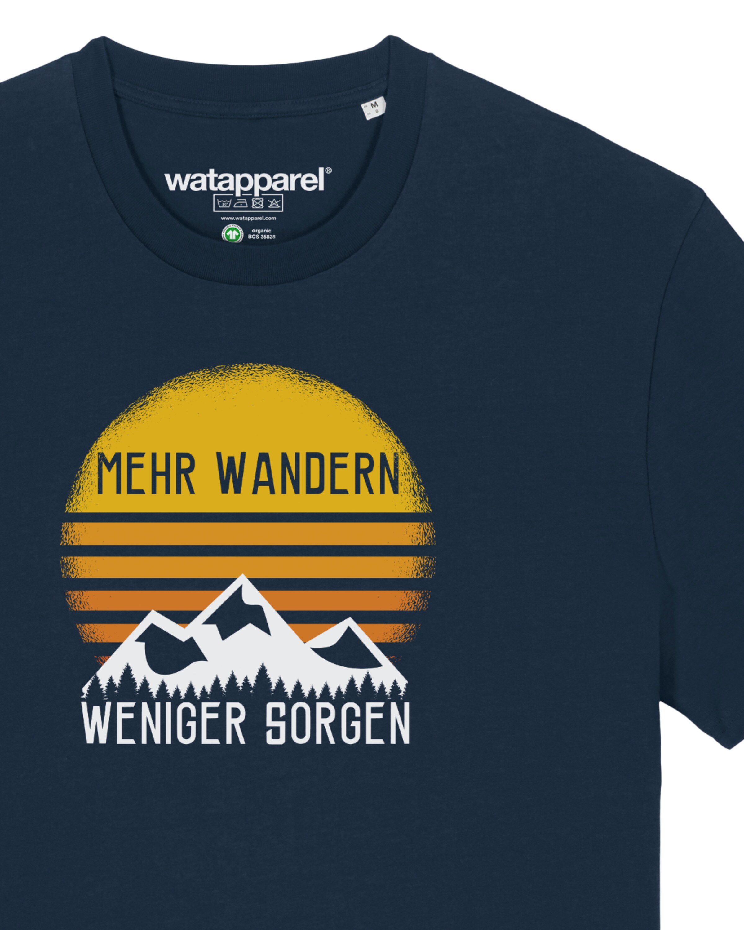 T-Shirt 'Mehr Wandern' Watapparel en bleu