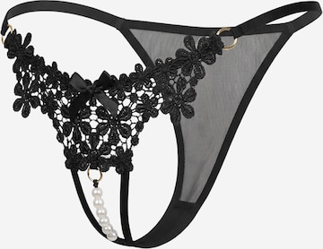 ABOUT YOUDonje rublje s prorezom 'Valentina' - crna boja: prednji dio