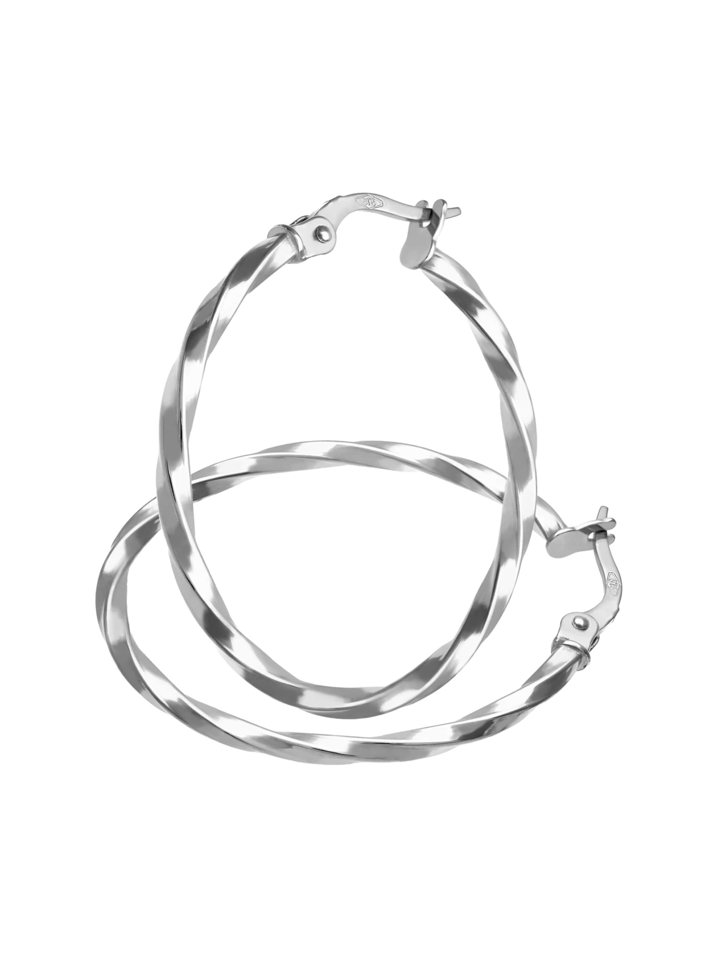 Boucles d'oreilles Vanlere en argent : devant