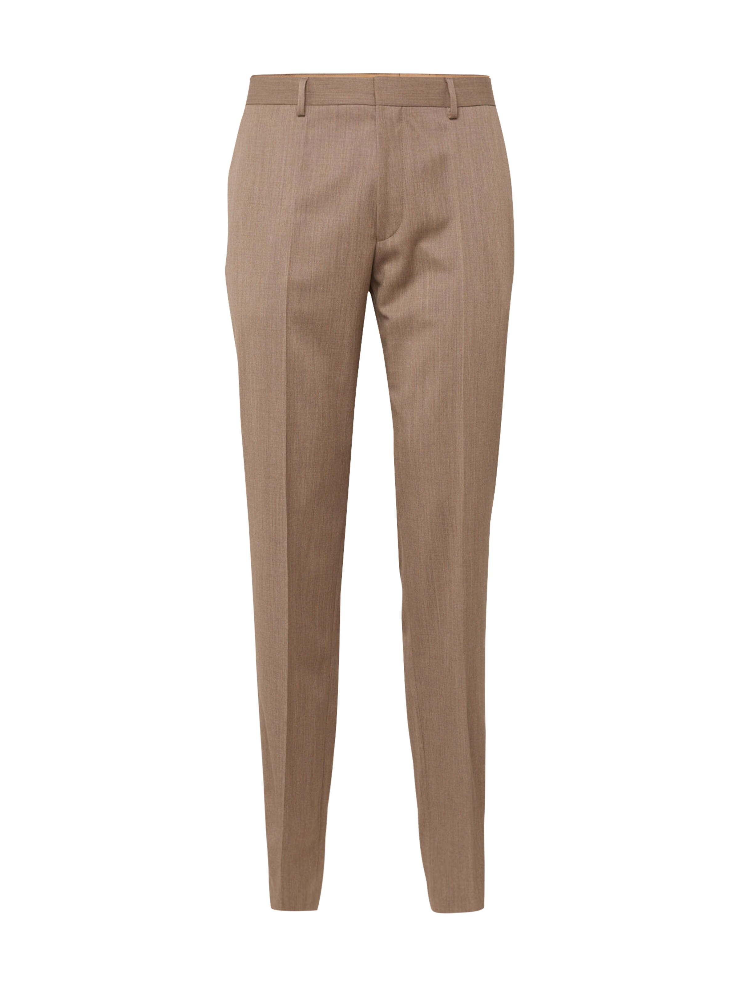 Regular Pantalon à plis 'H-Lenon' BOSS en beige : devant