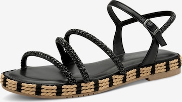 Tamaris - Sandálias com tiras em preto: frente