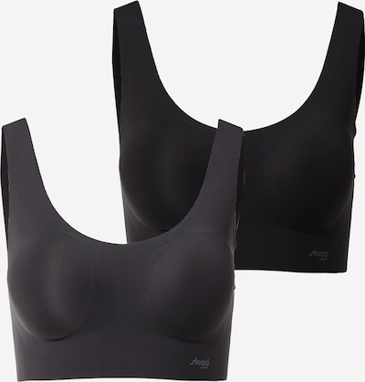 SLOGGI Soutien-gorge 'ZERO Feel' en gris foncé / noir, Vue avec produit