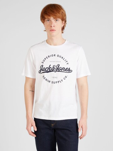 JACK & JONES T-Shirt 'JJStanli' in Weiß: Vorderseite