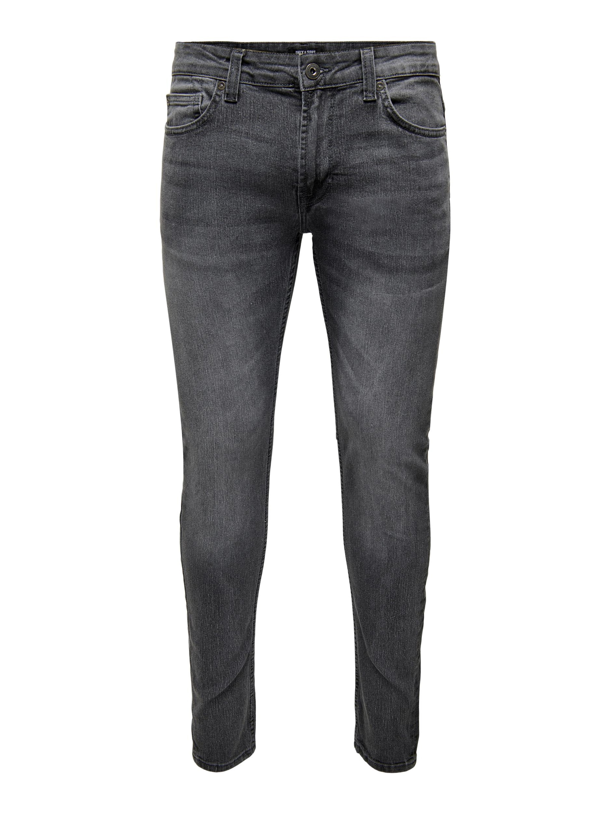 Only & Sons Slimfit Jeans 'Loom' in Grijs: voorkant
