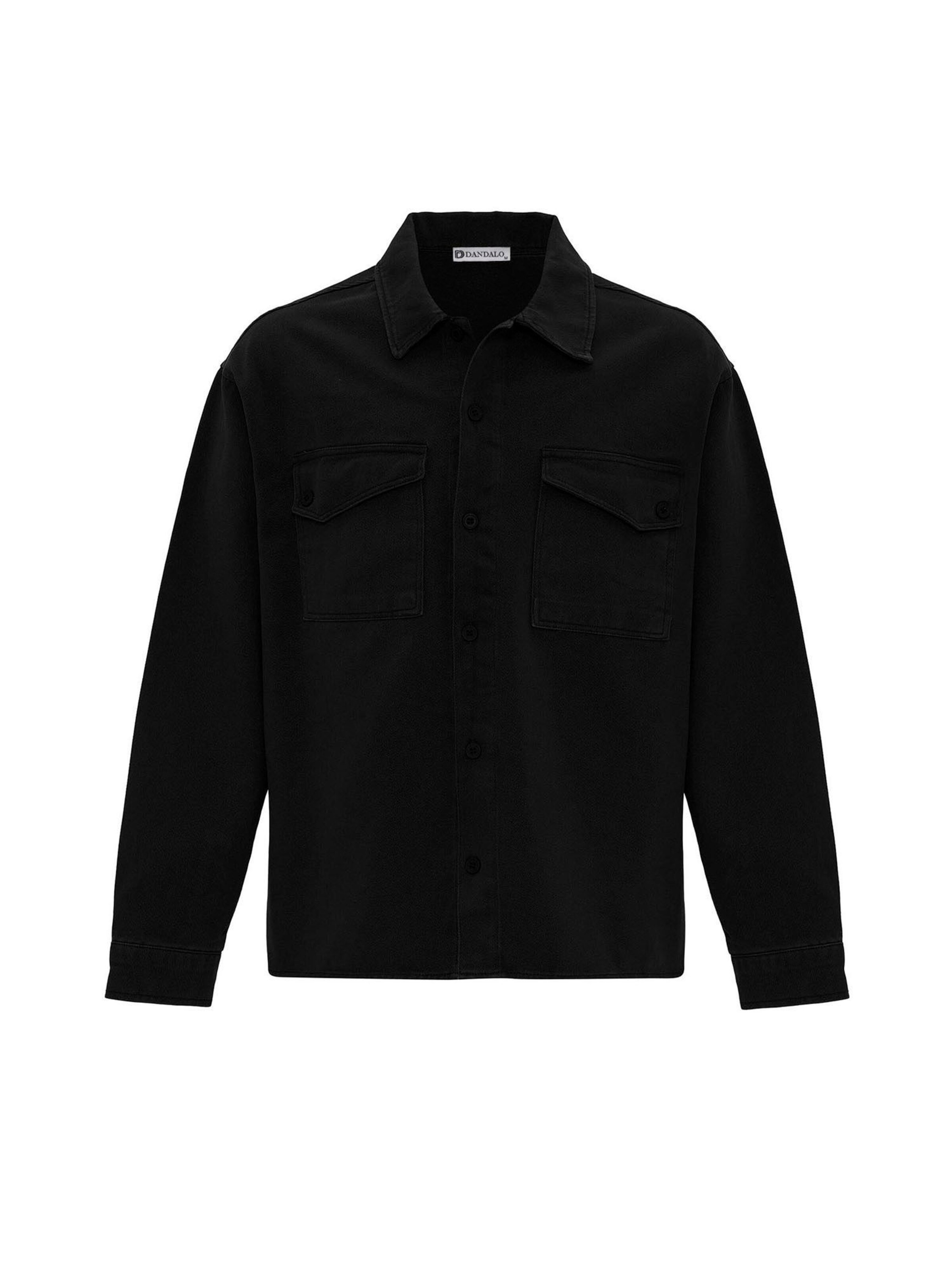 Chemise Dandalo en noir : devant