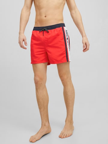 JACK & JONES Плавательные шорты 'Crete' в Красный: спереди