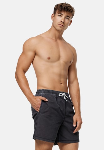 INDICODE JEANS Board Shorts 'Ace' in Grey: front