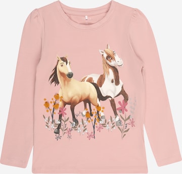NAME IT Shirt 'Spirit Annah' in Pink: front