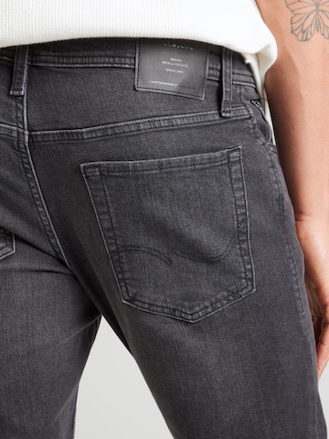 JACK & JONESSlimfit Traperice 'JJIGLENN' - crna boja