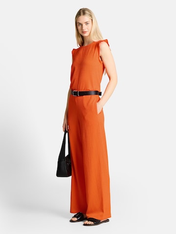 TOM TAILOR DENIM Wide Leg Hose in Orange
