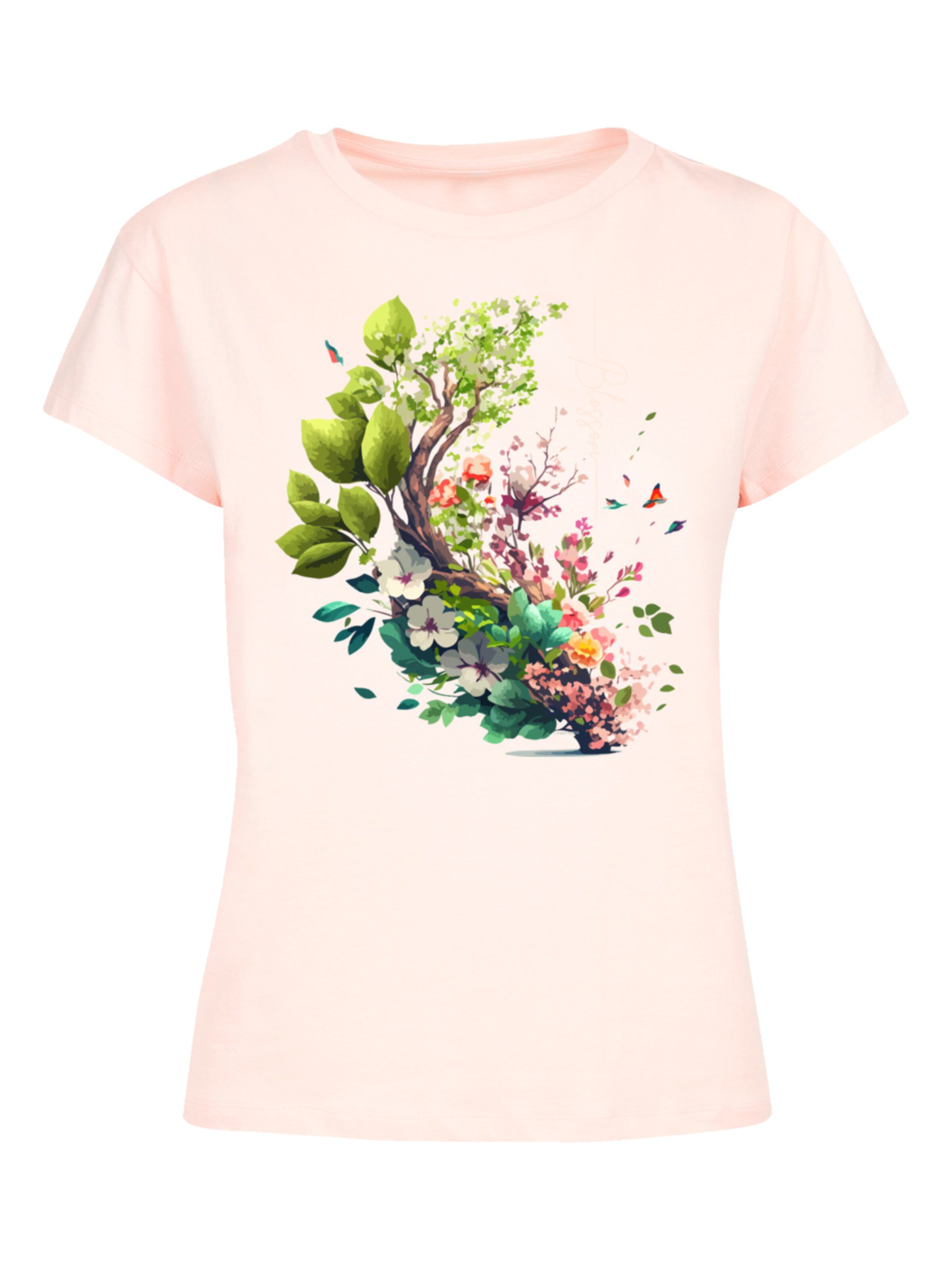 F4NT4STIC Shirt 'Spring Tree' in Pink: Vorderseite