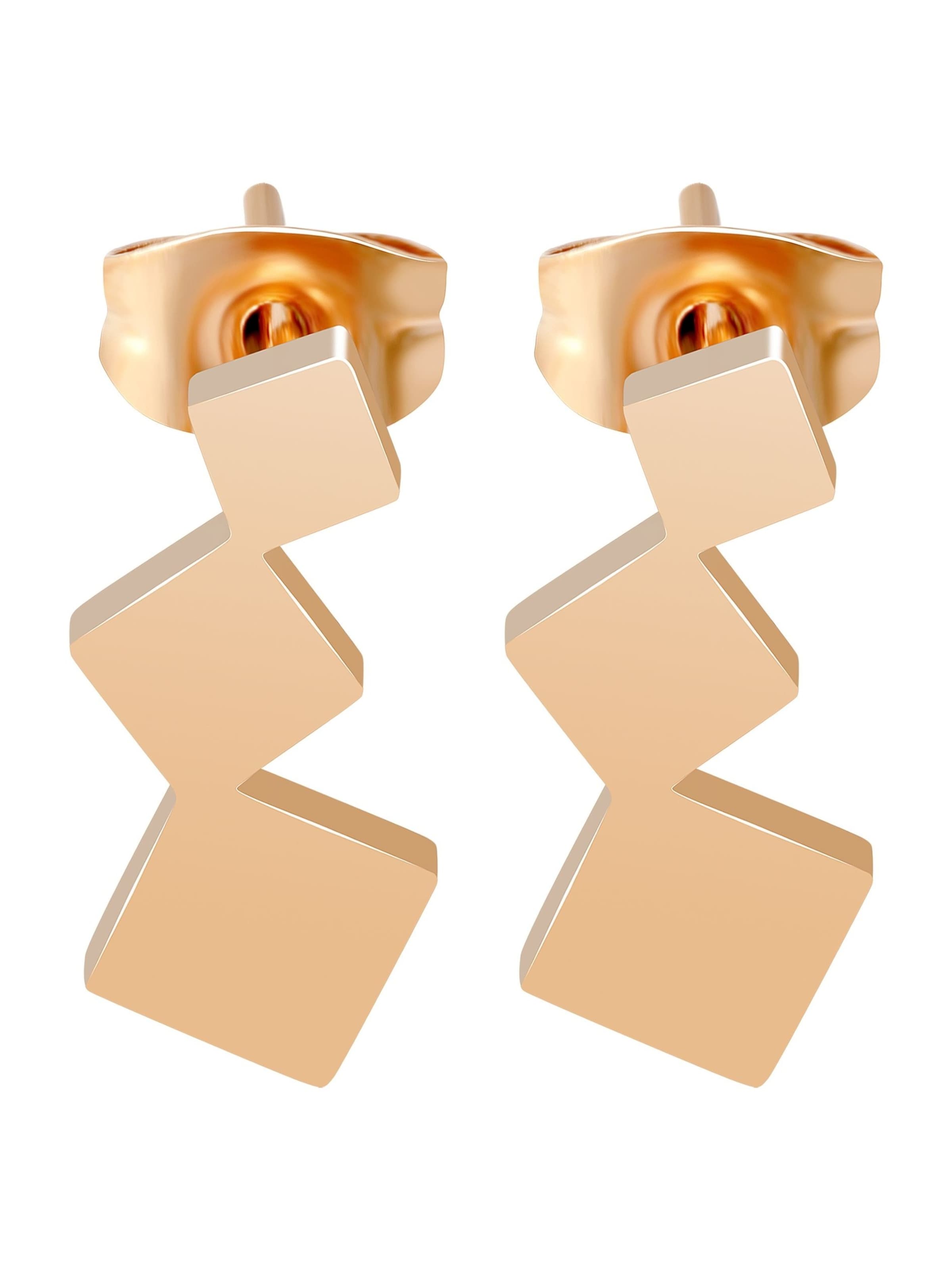 Akzent Earrings 'Petja, langlebig' in Gold: front