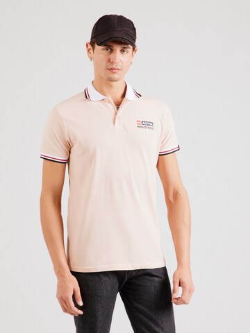 T-Shirt ALPHA INDUSTRIES en orange : devant