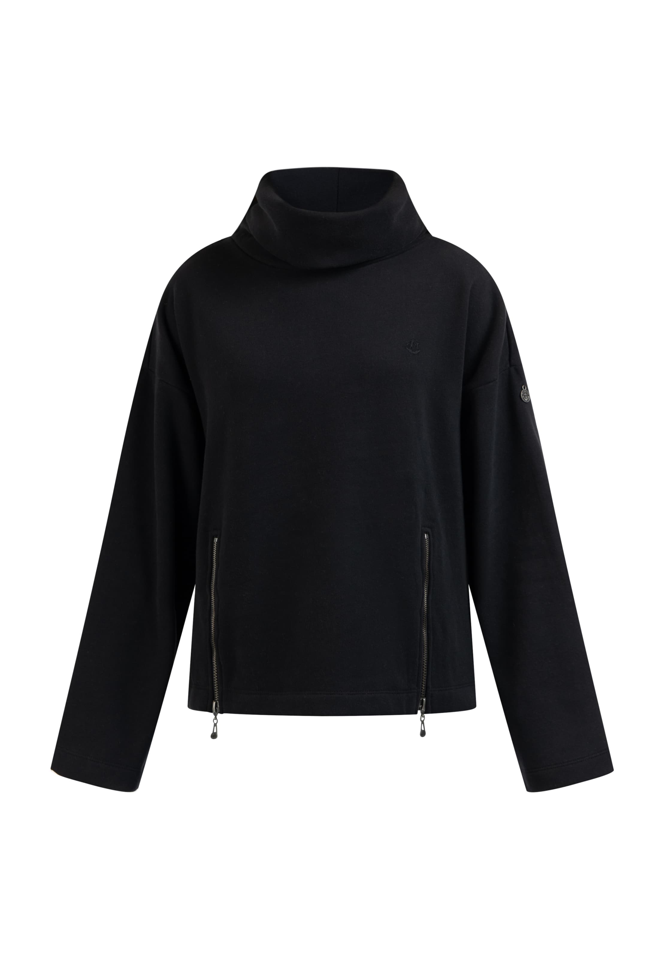 DreiMaster Vintage Kampsun 'Takelage', värv must: eest vaates