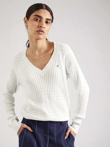 Pull-over TOMMY HILFIGER en blanc : devant