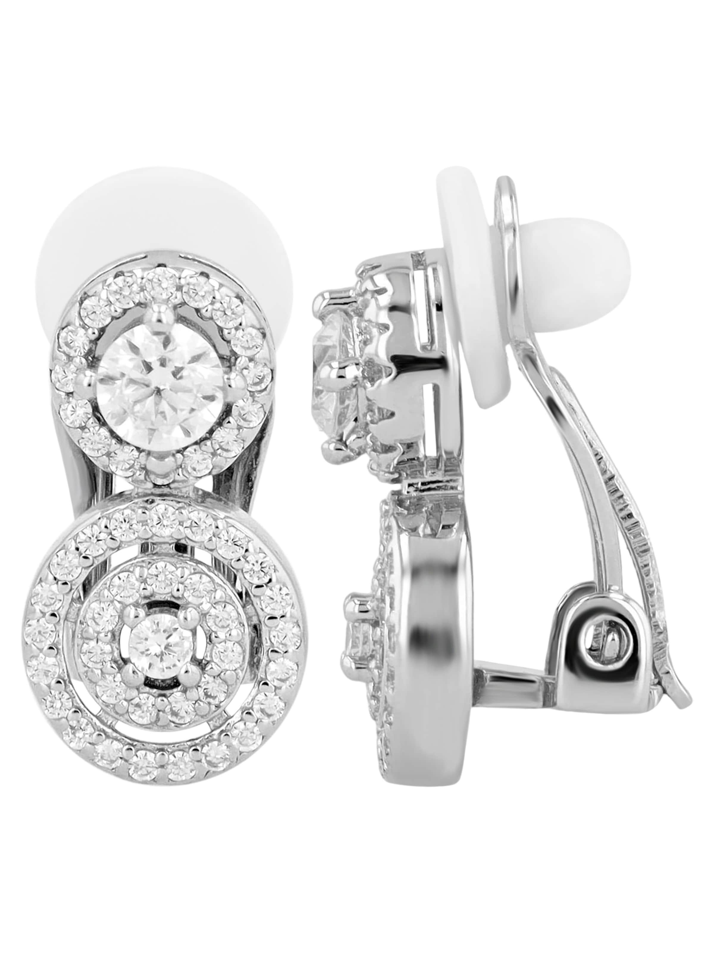 Akzent Earrings 'Galaxy, 925 Sterlingsilber, langlebig' in Silver: front