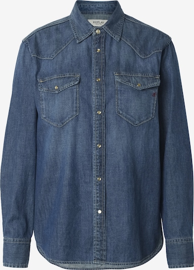 REPLAY Bluse in L in blau, Produktansicht