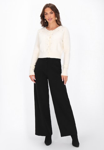 faina Gebreid vest in Wit